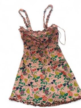 Urban Outfitters fruits floral cotton babydoll dress Size S #floral #babydoll